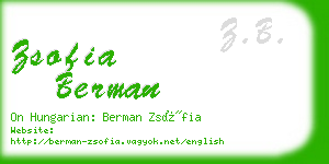 zsofia berman business card